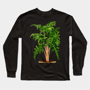 Alocasia portei botanical illustration Long Sleeve T-Shirt